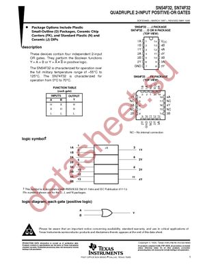 SN74F32NSR datasheet  